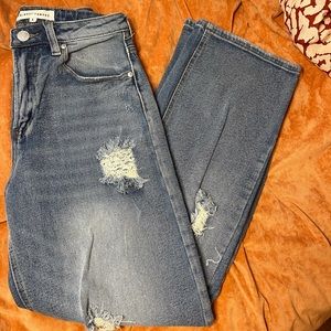 Distressed Medium Wash Jeans Size 3. Brand: Almost Famous. NEVER WORN!!
